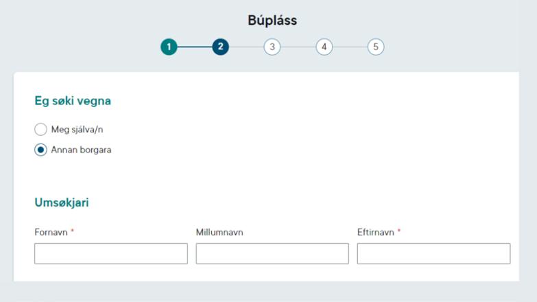 Søk vegna annan borgara á Vanganum