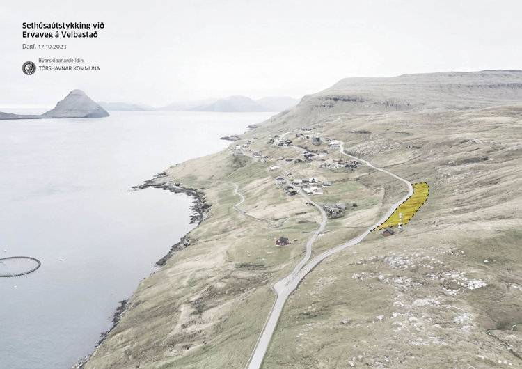 Sethúsaútstykking við Ervaveg á Velbastað november 2023