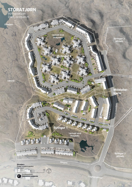 Býlingsskipanin við Stórustjørn skal hava bæði randarhús, íbúðir og samanbygd krosshús
