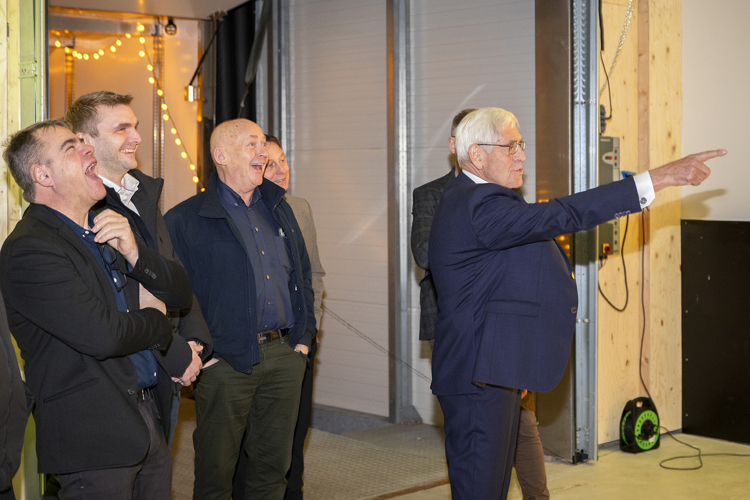 a group of men talking