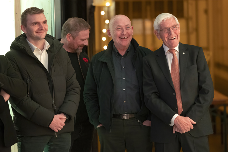 Poul Michelsen, Denny Blaze et al. are posing for a picture